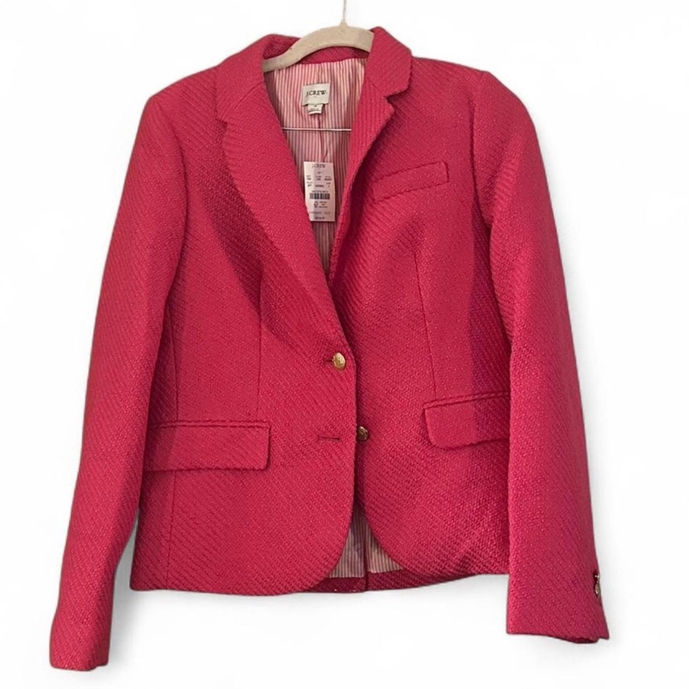 NWT J Crew Petite Tweed Schoolboy Blazer Size 4